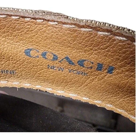 Coach Wedge Thong Sandals Jaden Size 10 Y2K Brown - Picture 10 of 10